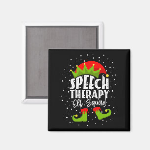 Speech Therapy Elf Squad Weihnachts SLP Therapist Magnet