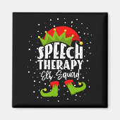Speech Therapy Elf Squad Weihnachts SLP Therapist Magnet (Vorne)