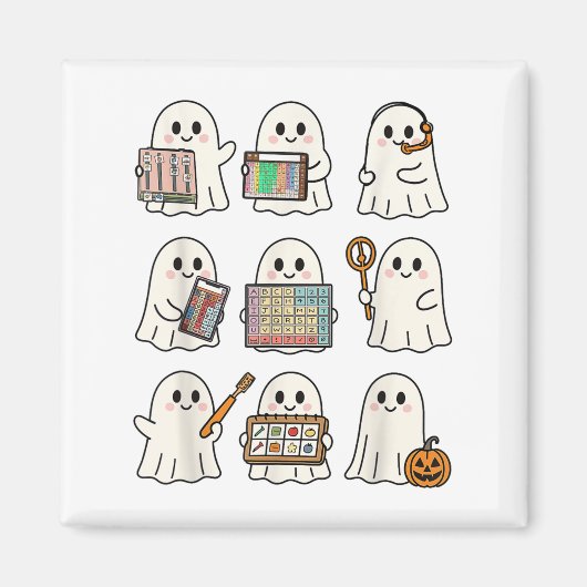 Speech Therapy Halloween Ghost Speech Language Pat Magnet (Vorne)