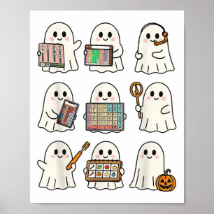 Speech Therapy Halloween Ghost Speech Language Pat Poster