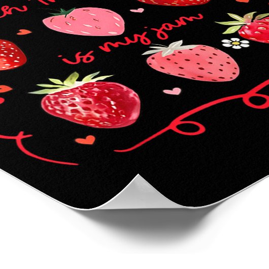 Speech Therapy Is My Jam Strawberry Bow Slp Speech Poster (Ecke)