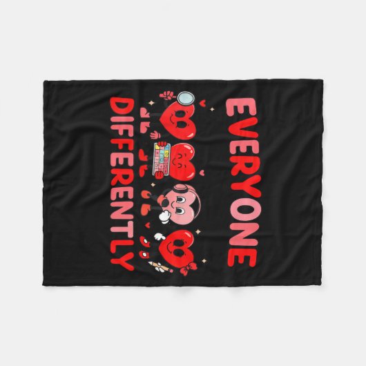 Speech Therapy Language Pathologist Valentines Day Fleecedecke (Vorderseite (Horizontal))