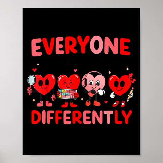 Speech Therapy Language Pathologist Valentines Day Poster (Vorne)