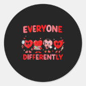 Speech Therapy Language Pathologist Valentines Day Runder Aufkleber (Vorderseite)