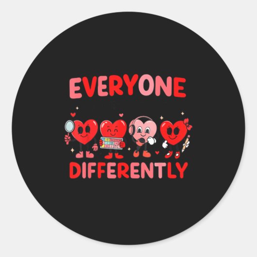 Speech Therapy Language Pathologist Valentines Day Runder Aufkleber (Vorderseite)