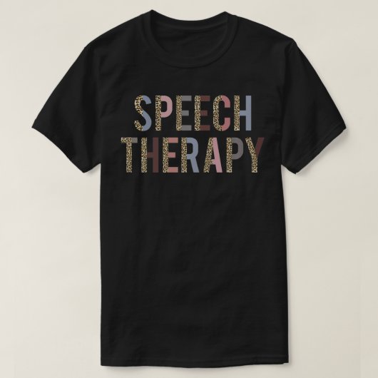 Speech Therapy Leopard Print Speech Language Pat T-Shirt (Design vorne)