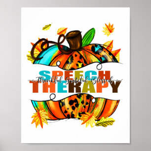 Speech Therapy Pumpkin Herbst Herbst Erntedank Ha Poster