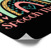 Speech Therapy Rainbow Speech Language Pathologe Poster (Ecke)