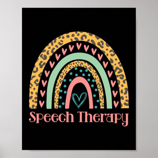 Speech Therapy Rainbow Speech Language Pathologe Poster (Vorne)
