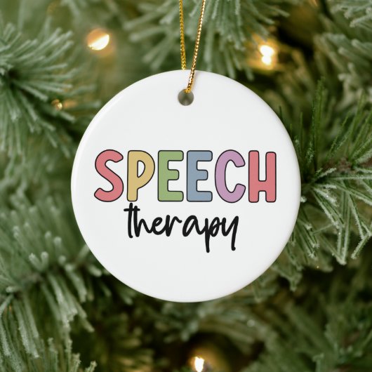 Speech Therapy SLP Speech Pathologe Geschenke Keramik Ornament (Baum)