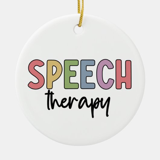 Speech Therapy SLP Speech Pathologe Geschenke Keramik Ornament (Vorne)
