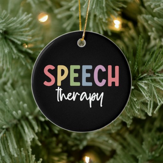 Speech Therapy SLP Speech Pathologe Geschenke Keramik Ornament (Baum)