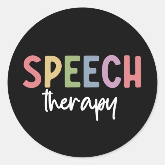Speech Therapy SLP Speech Pathologe Geschenke Runder Aufkleber (Vorderseite)