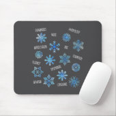 Speech Therapy Snowflake Winter Vocabulary Theme F Mousepad (Mit Mouse)