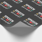 Speech Therapy Speech Language Pathologe SLP Geschenkpapier (Ecke)