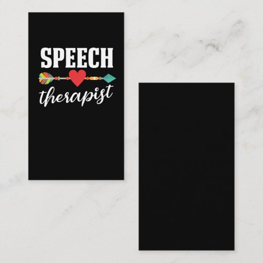 Speech Therapy Speech Language Pathologe SLP Visitenkarte (Vorne/Hinten)