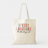 Speech Therapy Speech Language Pathologist SLP Cre Tragetasche (Rückseite)