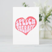 Speech Therapy Speech Language Therapist Dankeskarte (Stehend Vorderseite)