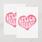 Speech Therapy Speech Language Therapist Dankeskarte (Vorne/Hinten)