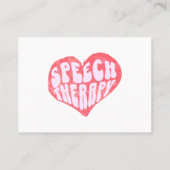 Speech Therapy Speech Language Therapist Visitenkarte (Rückseite)
