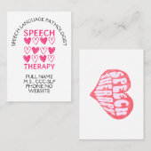 Speech Therapy Speech Language Therapist Visitenkarte (Vorne/Hinten)