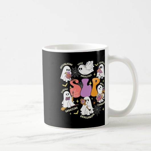 Speech Therapy Spooky Slp Halloween Niedlich Ghost Kaffeetasse (Rechts)