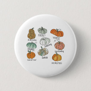 Speech Therapy Squad Pumpkin Fall Halloween Dank Button
