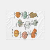 Speech Therapy Squad Pumpkin Fall Halloween Dank Fleecedecke (Vorderseite (Horizontal))