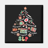 Speech Therapy Weihnachtsbaum Merry Xmas Slp Thera Magnet (Vorne)