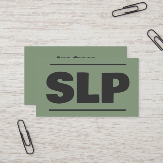 Speech Wellness Specialist SLP Visitenkarte (Vorderseite/Rückseite Beispiel)