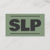 Speech Wellness Specialist SLP Visitenkarte (Vorderseite)