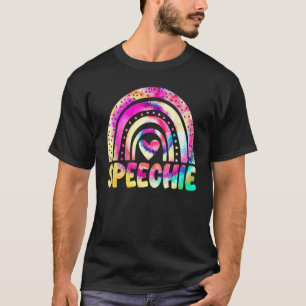 Speechie Gefärbte Krawatte Rainbow Speech Therapy T-Shirt