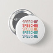 Speechie Retro Speech Pathology Pathologin SLP Button (Vorne & Hinten)
