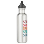 Speechie Retro Speech Pathology Pathologin SLP Edelstahlflasche (Links)