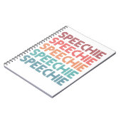 Speechie Retro Speech Pathology Pathologin SLP Notizblock (Linke Seite)