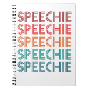 Speechie Retro Speech Pathology Pathologin SLP Notizblock