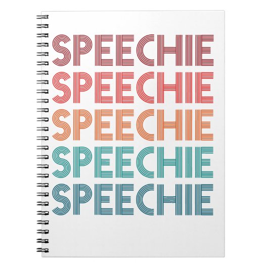 Speechie Retro Speech Pathology Pathologin SLP Notizblock (Vorderseite)