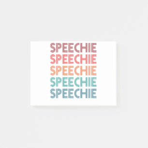 Speechie Retro Speech Pathology Pathologin SLP Post-it Klebezettel