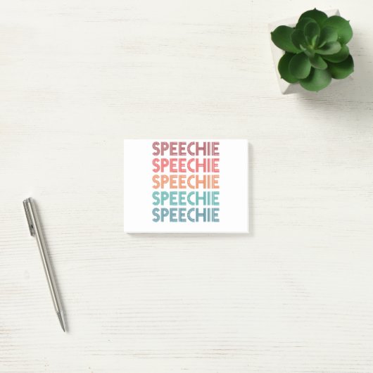 Speechie Retro Speech Pathology Pathologin SLP Post-it Klebezettel (Büro)