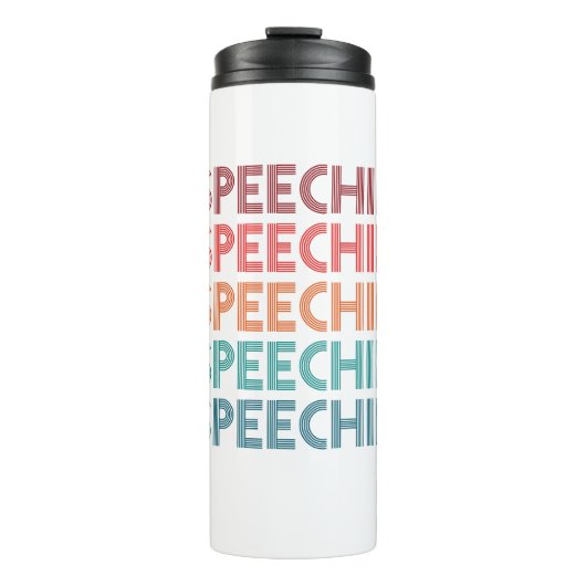 Speechie Retro Speech Pathology Pathologin SLP Thermosbecher (Vorderseite)