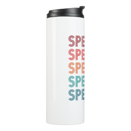 Speechie Retro Speech Pathology Pathologin SLP Thermosbecher (Nach links gedreht)