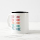 Speechie Retro Speech Pathology Pathologin SLP Zweifarbige Tasse (Vorderseite Links)