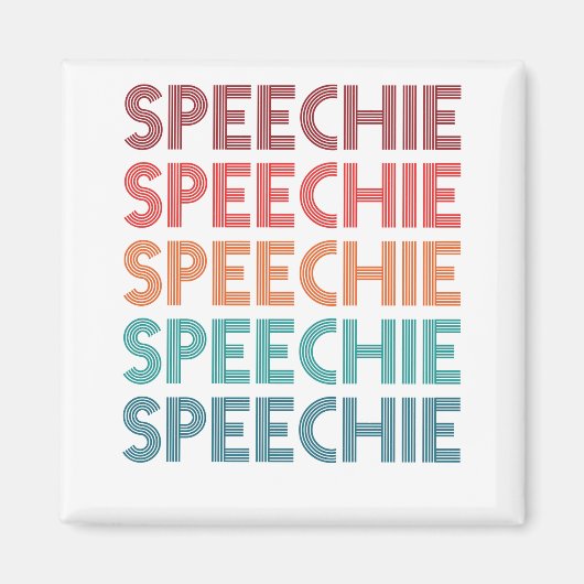 Speechie Retro Speech Pathology Pathologist SLP Magnet (Vorne)