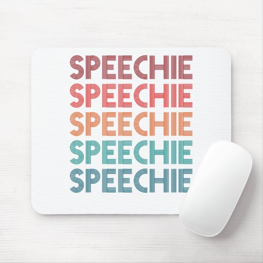 Speechie Retro Speech Pathology Pathologist SLP Mousepad (Mit Mouse)