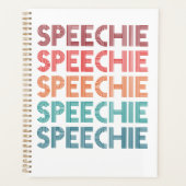 Speechie Retro Speech Pathology Pathologist SLP Planer (Vorderseite)