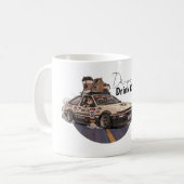Speed and Coffee Car Enthusiast Mug Kaffeetasse (Vorderseite Links)