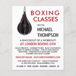 Speed Ball, Boxing Class Advert Flyer
