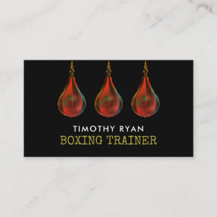 Speed Balls, Boxer, Boxer, Boxtrainer-Visitenkarte Visitenkarte