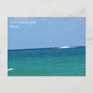 Speed Boat, Fort Lauderdale, Florida Postkarte