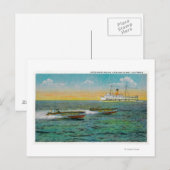 Speed Boote in Catalina Island, Kalifornien Postkarte (Vorne/Hinten)